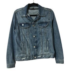 DL1961 Distressed Denim Cotton Jean Jacket Womens Size XS
